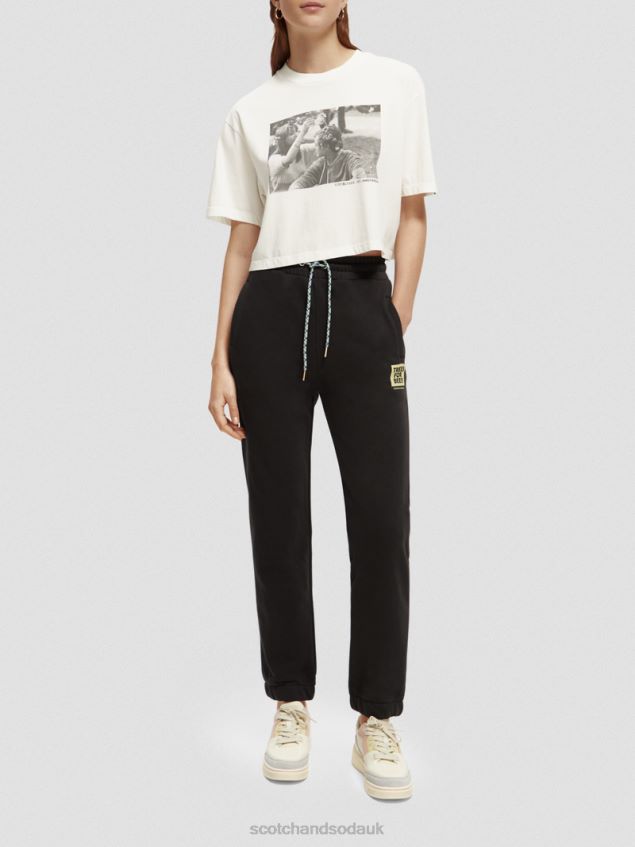 Scotch & Soda Women Graphic Sweatpants LP48HB170 Clothing Black