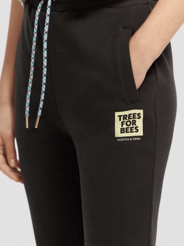 Scotch & Soda Women Graphic Sweatpants LP48HB170 Clothing Black