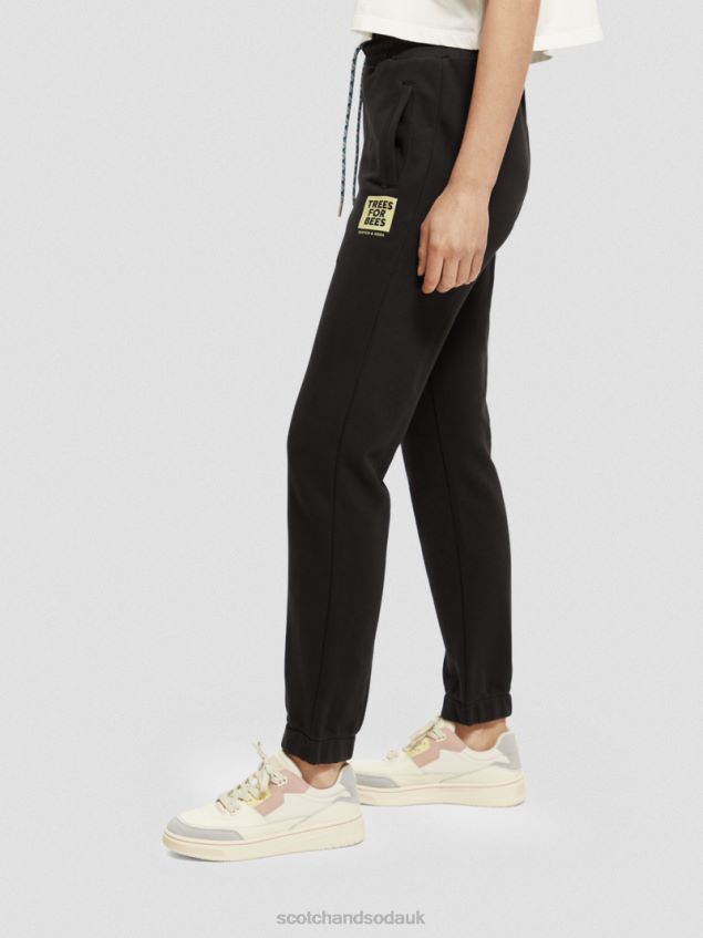 Scotch & Soda Women Graphic Sweatpants LP48HB170 Clothing Black