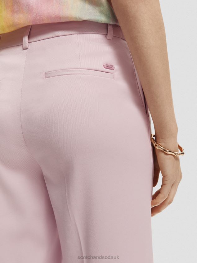 Scotch & Soda Women The Edie High-Rise Wide-Leg Trousers LP48HB158 Clothing Lavender