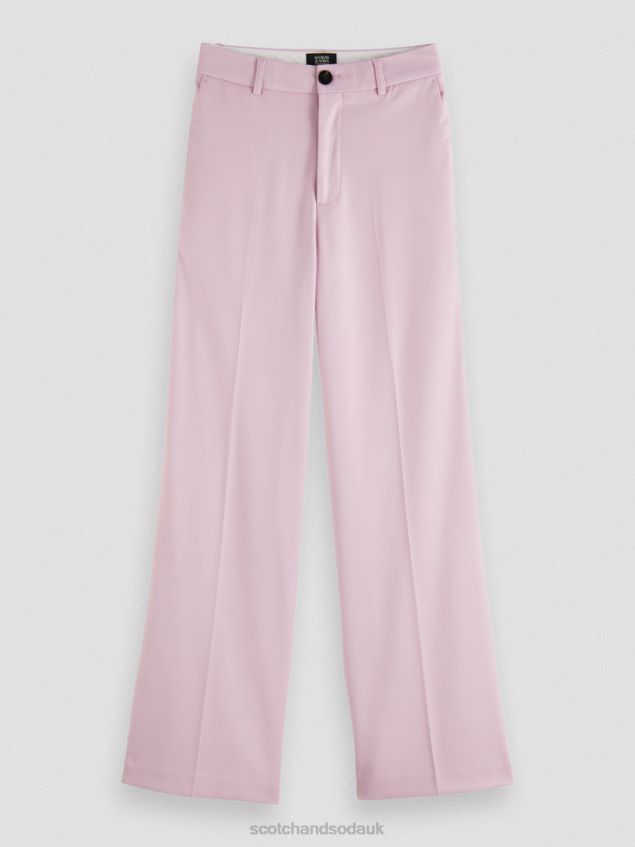 Scotch & Soda Women The Edie High-Rise Wide-Leg Trousers LP48HB158 Clothing Lavender