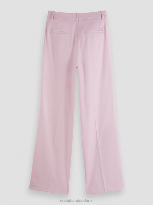 Scotch & Soda Women The Edie High-Rise Wide-Leg Trousers LP48HB158 Clothing Lavender
