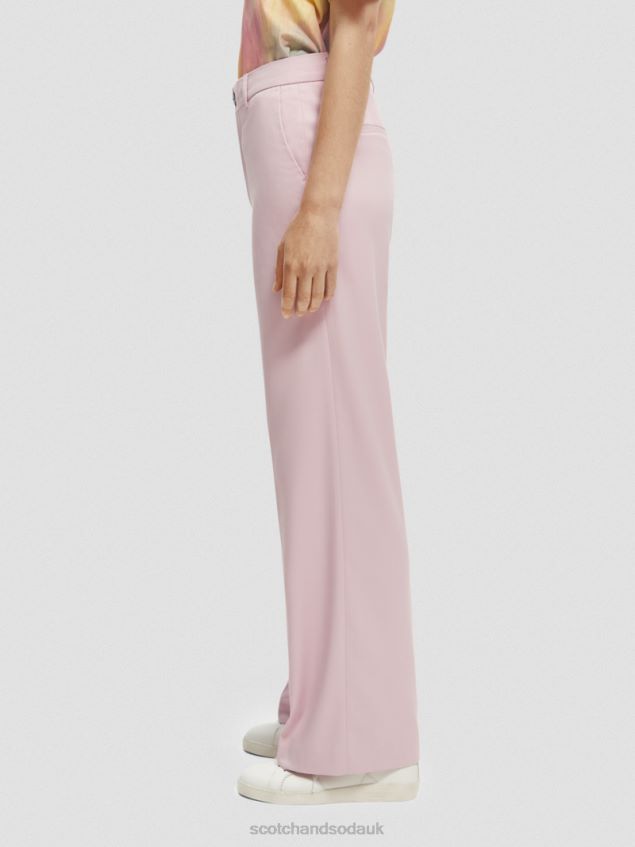 Scotch & Soda Women The Edie High-Rise Wide-Leg Trousers LP48HB158 Clothing Lavender