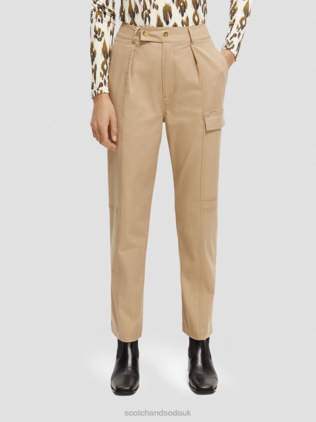 Scotch & Soda Women Workwear Utility Trousers LP48HB159 Clothing Khaki
