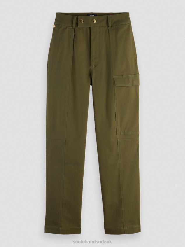 Scotch & Soda Women Workwear Utility Trousers LP48HB160 Clothing Army Green