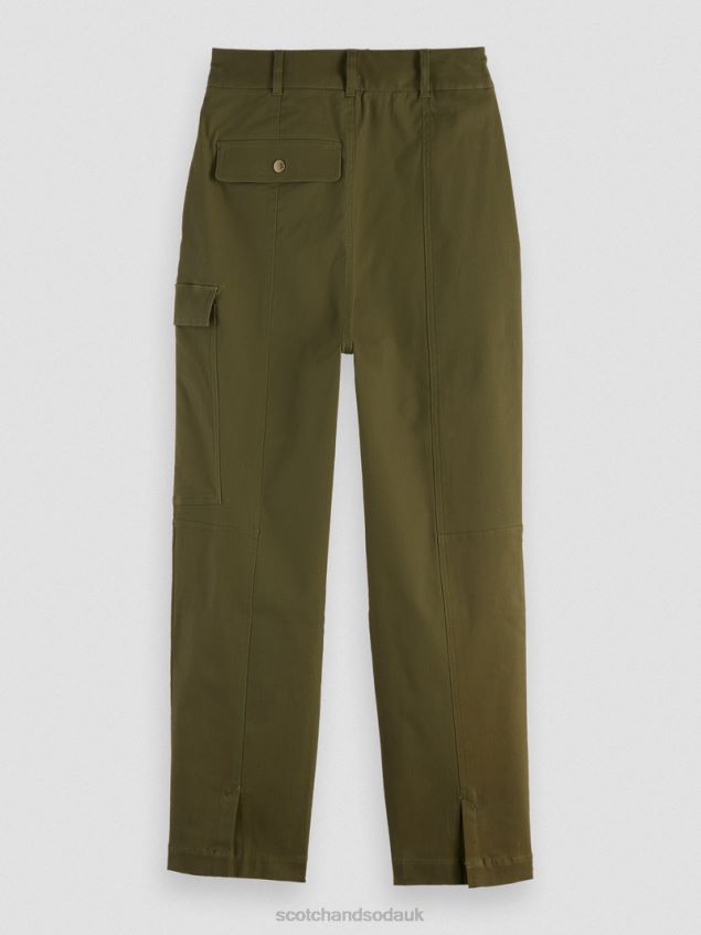 Scotch & Soda Women Workwear Utility Trousers LP48HB160 Clothing Army Green