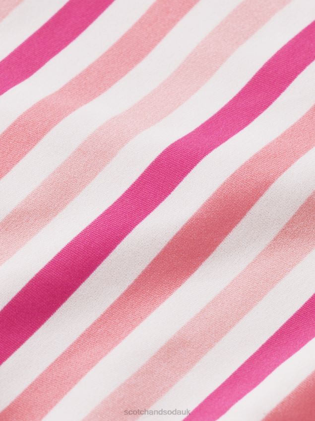 Scotch & Soda Women Halter Swimsuit LP48HB257 Clothing Pink Punch