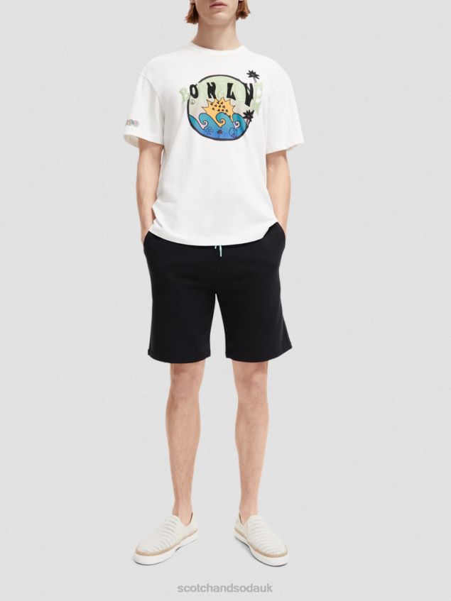 Scotch & Soda Women Born To Love Artwork T-Shirt LP48HB124 Clothing Off White