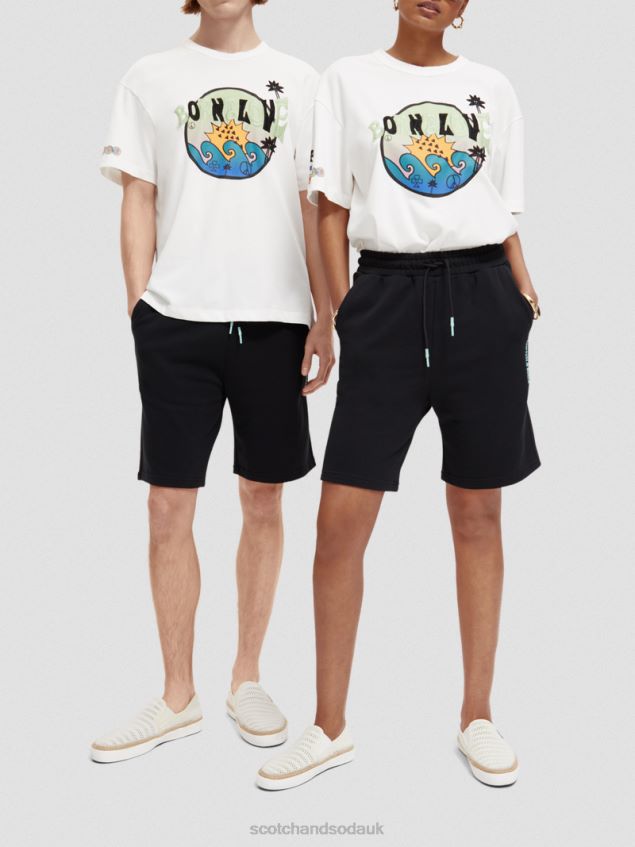 Scotch & Soda Women Born To Love Artwork T-Shirt LP48HB124 Clothing Off White