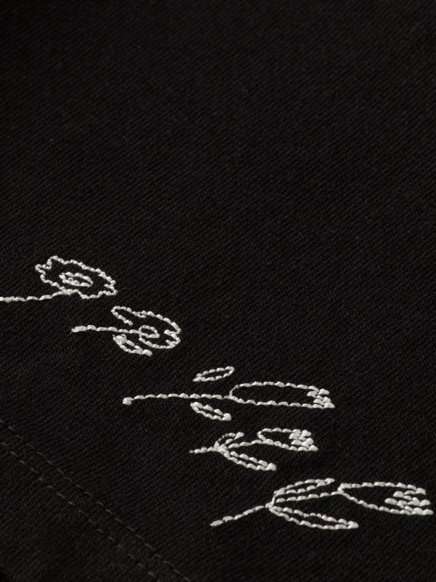 Scotch & Soda Women Embroidered Crop Top T-Shirt LP48HB73 Clothing Black