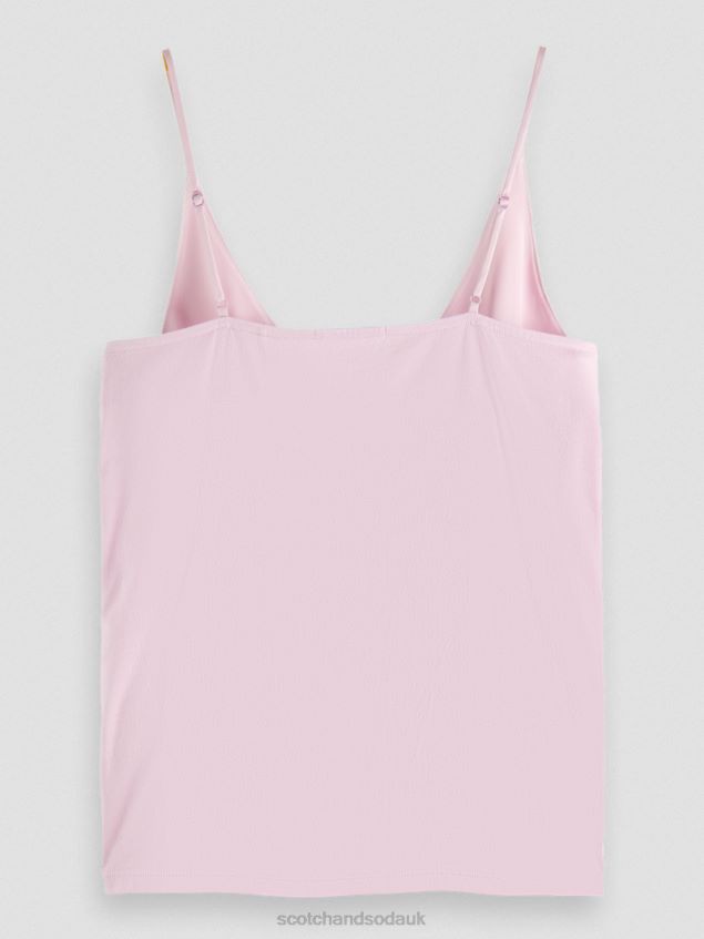 Scotch & Soda Women Jersey V-Neck Tank Top LP48HB68 Clothing Lavender