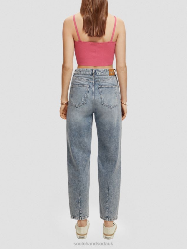 Scotch & Soda Women Knitted V-Neck Crop Top LP48HB119 Clothing Pink Punch