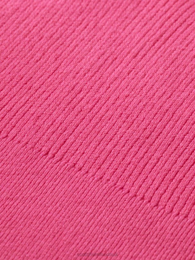 Scotch & Soda Women Knitted V-Neck Crop Top LP48HB119 Clothing Pink Punch