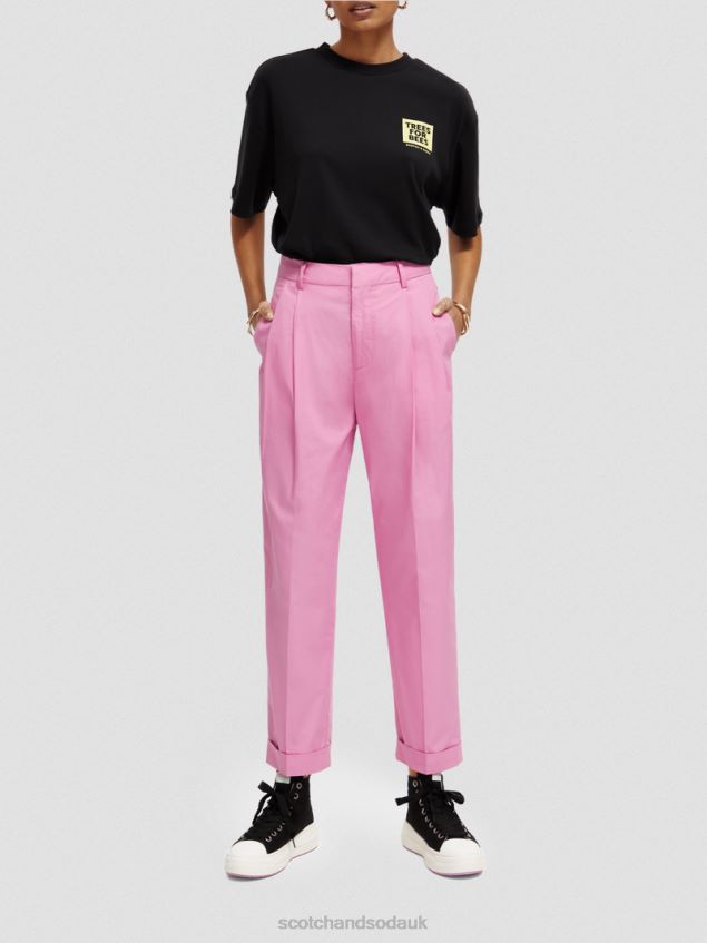 Scotch & Soda Women Loose Fit Graphic T-Shirt LP48HB115 Clothing Black