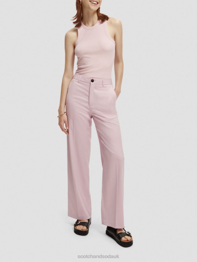 Scotch & Soda Women Organic Cotton Racerback Tank Top LP48HB84 Clothing Lavender