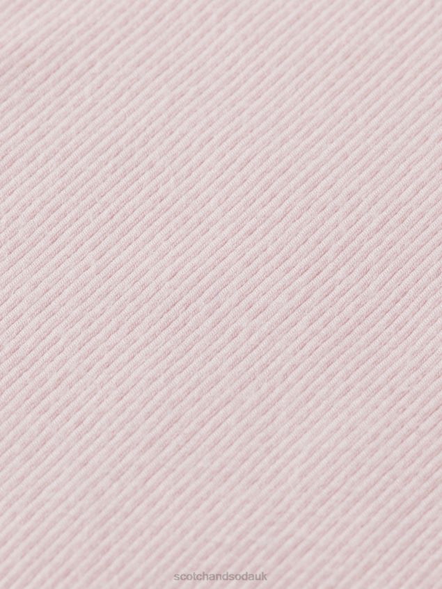 Scotch & Soda Women Organic Cotton Racerback Tank Top LP48HB84 Clothing Lavender