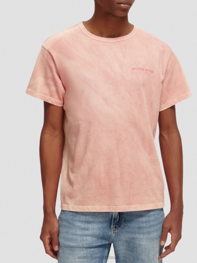 Scotch & Soda Women Plant-Dyed T-Shirt LP48HB120 Clothing Flamingo