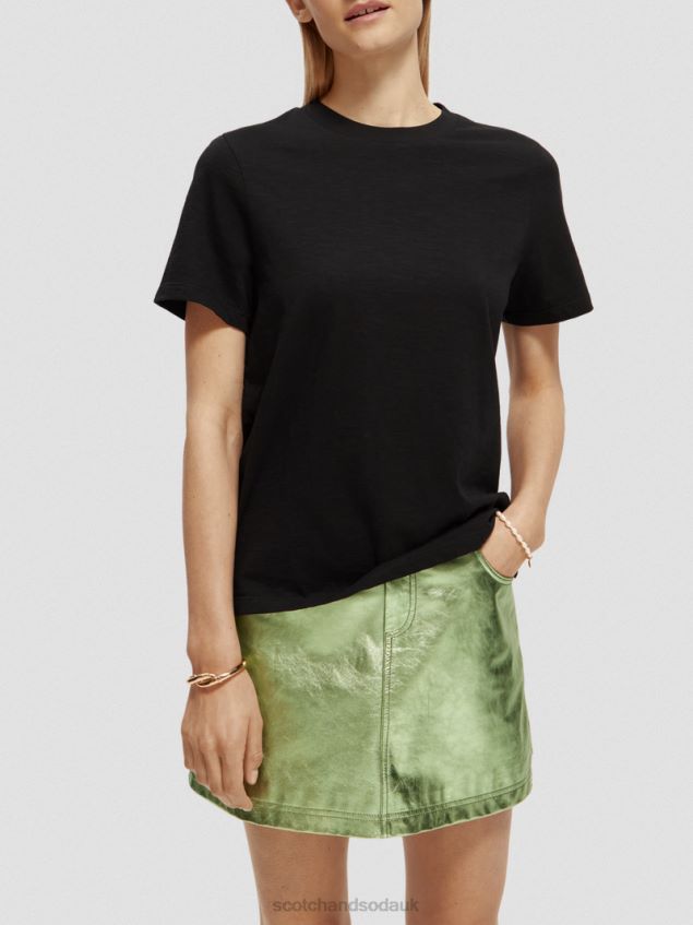 Scotch & Soda Women Regular Fit T-Shirt LP48HB100 Clothing Black