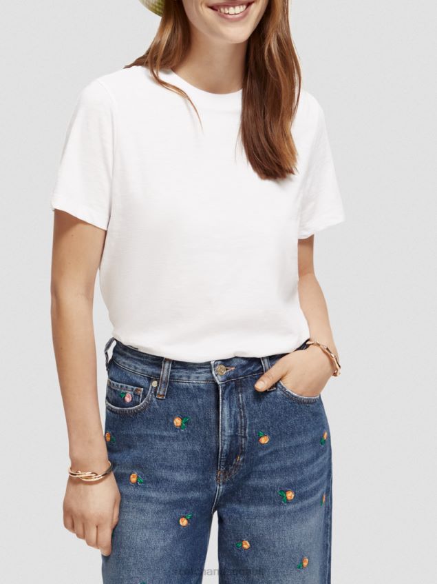 Scotch & Soda Women Regular Fit T-Shirt LP48HB103 Clothing White