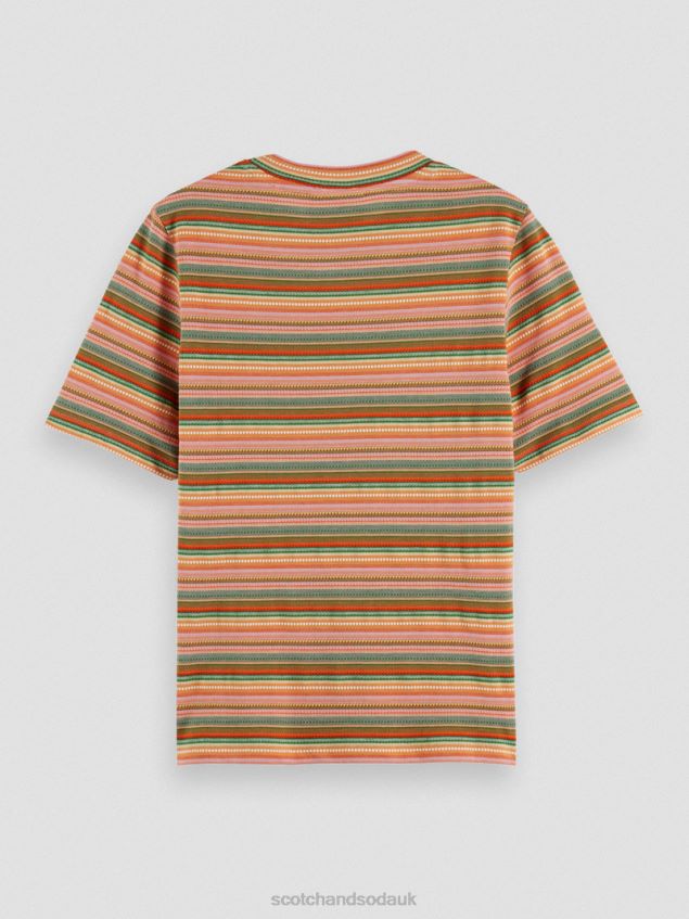 Scotch & Soda Women Slim Fit Striped T-Shirt LP48HB106 Clothing Jersey Multi Stripe