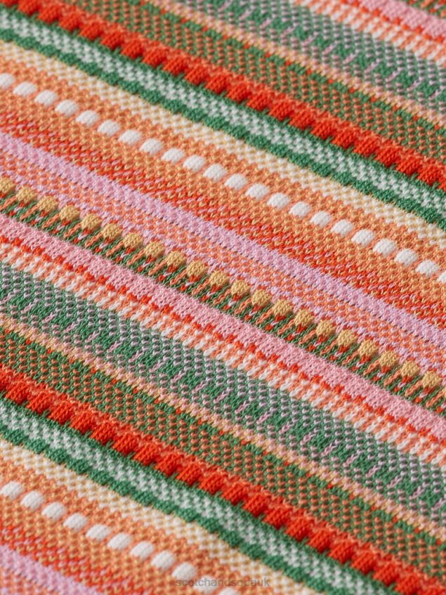 Scotch & Soda Women Slim Fit Striped T-Shirt LP48HB106 Clothing Jersey Multi Stripe