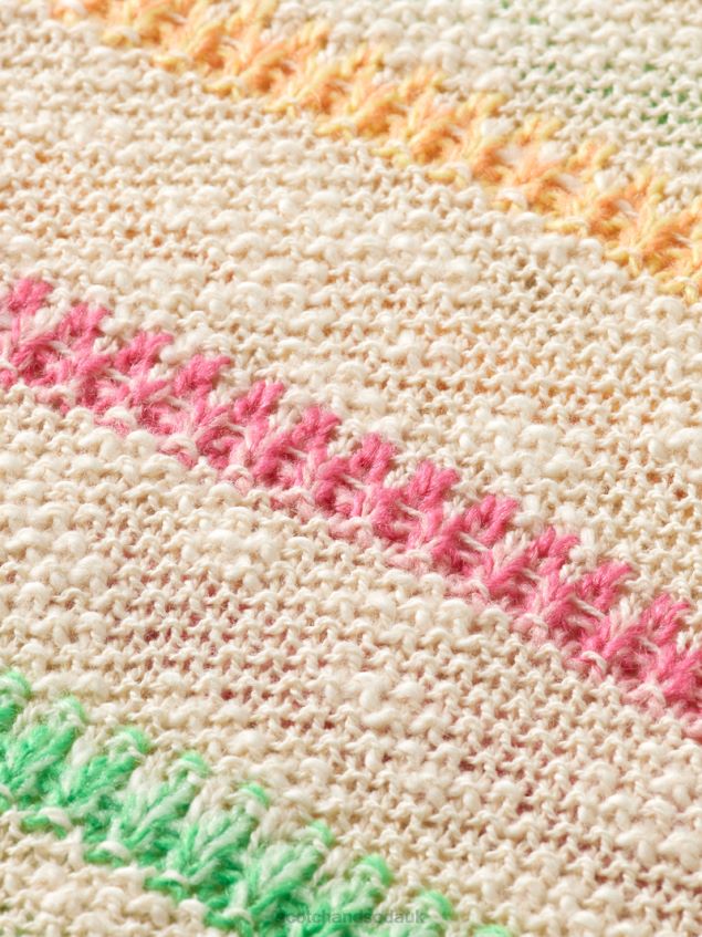 Scotch & Soda Women Striped Knitted Sweater LP48HB108 Clothing Vanilla White